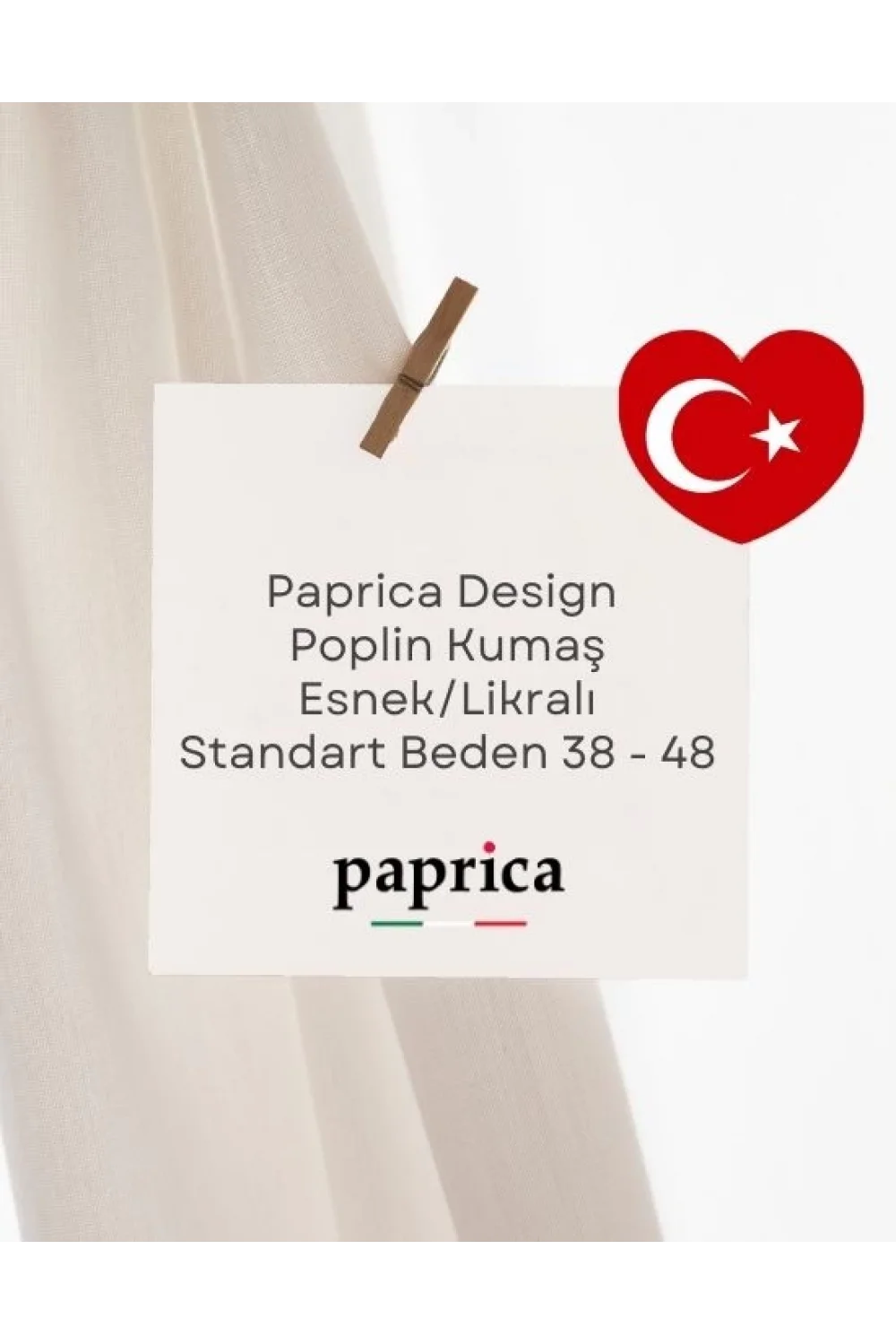 Tasarım Poplin Kumaş Klasik Gömlek Vizon
