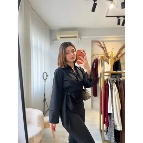 Bağlama detaylı orj marka gömlek