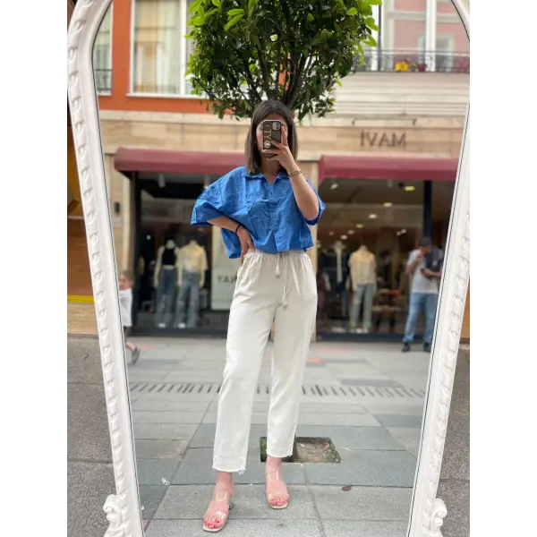 Beli Lastikli Gabardin Pantolon