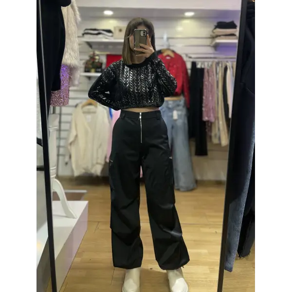 Dilvin Premium Saten Kargo Pantolon