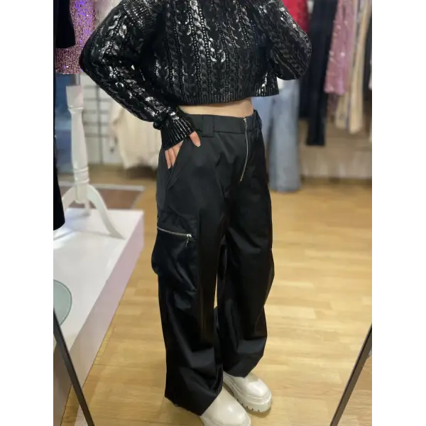 Dilvin Premium Saten Kargo Pantolon