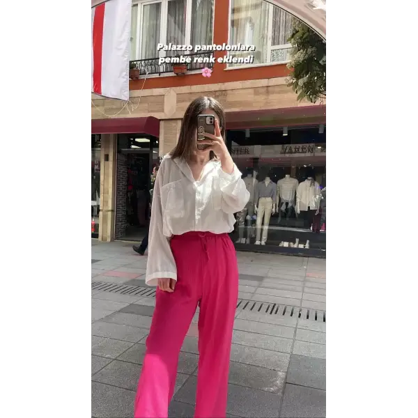 Gofre Palazzo Pantolonlar
