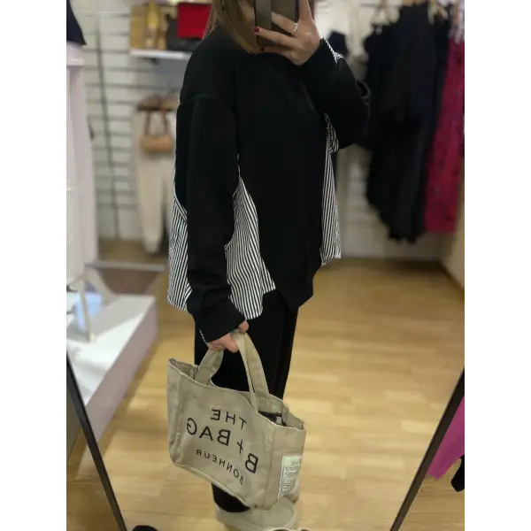 Gömlek detaylı modal kumaş Premium siyah takım