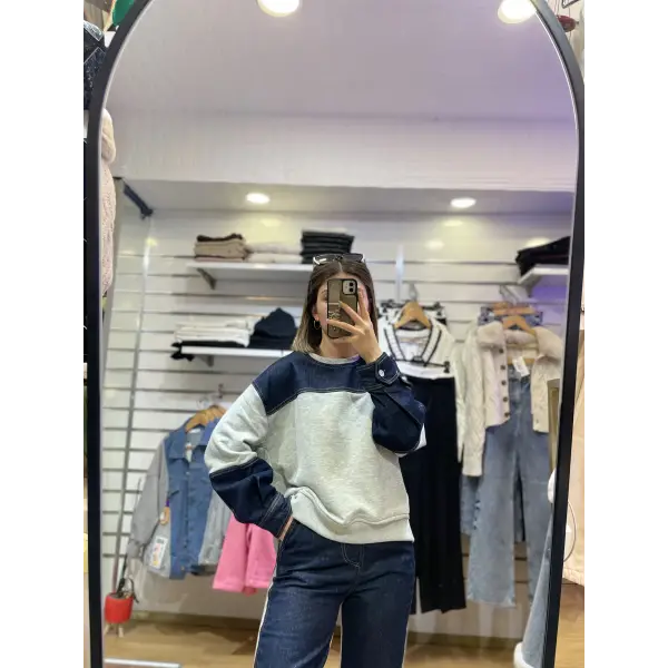 KLN Tasarım Denim Detaylı İkili Takım