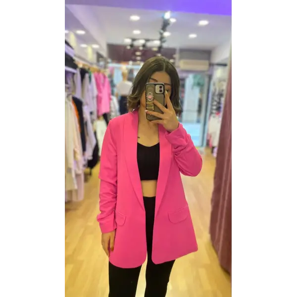 Kol Büzgülü Blazer Ceket