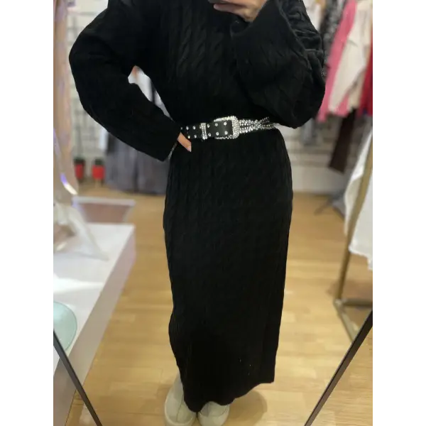 LP Triko uzun elbise