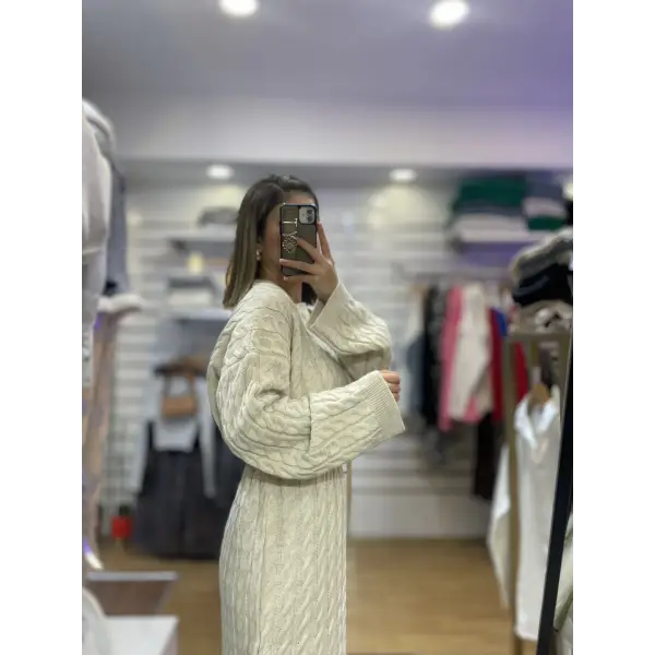 LP Triko uzun elbise