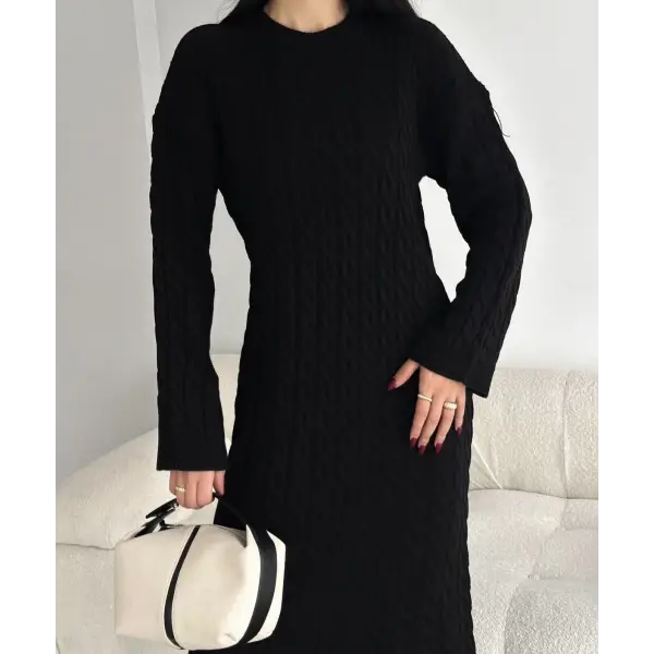 LP Triko uzun elbise