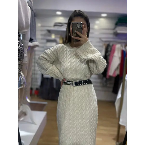 LP Triko uzun elbise