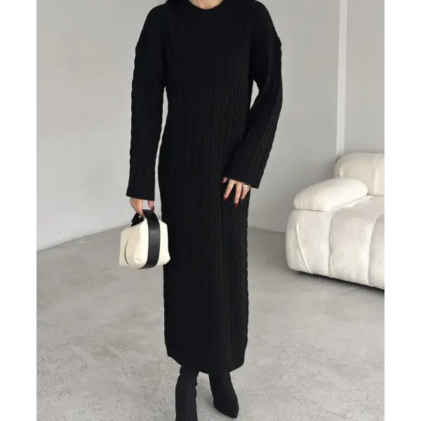 LP Triko uzun elbise