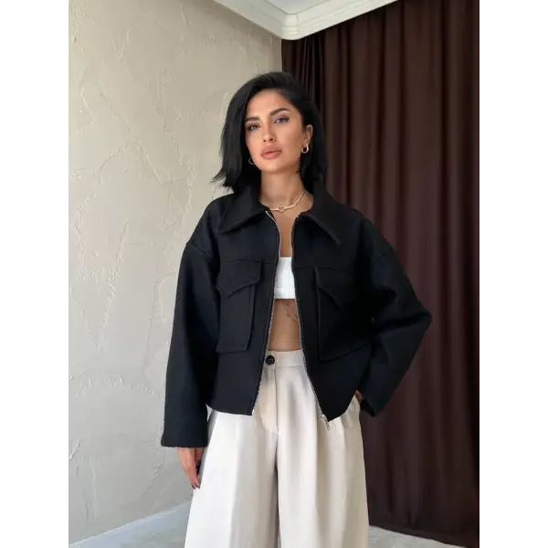 Marka model astarlı kaşe ceket