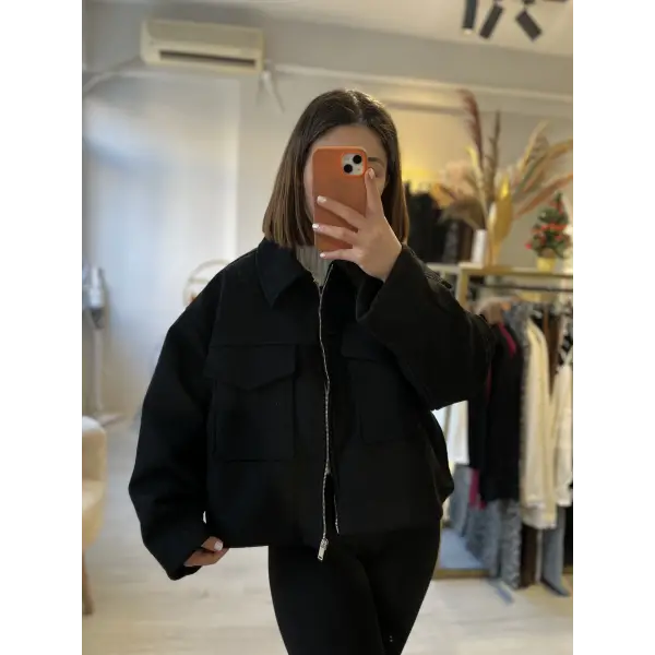 Marka model astarlı kaşe ceket