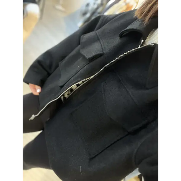 Marka model astarlı kaşe ceket