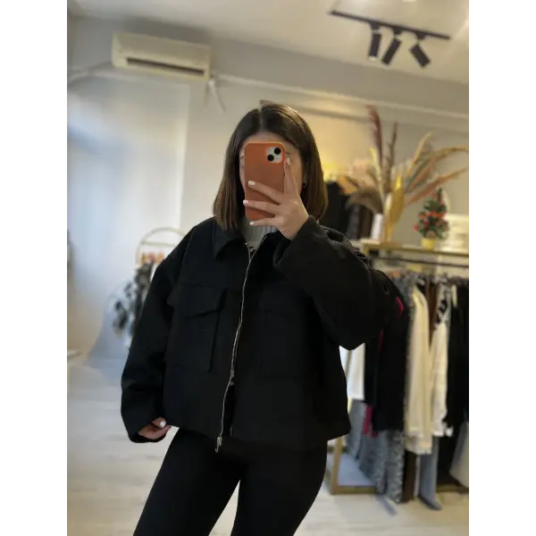 Marka model astarlı kaşe ceket