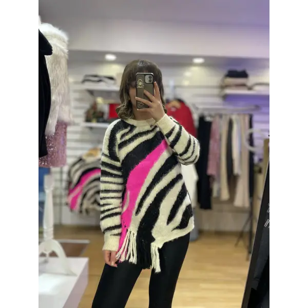 Marka model saçaklı kazak