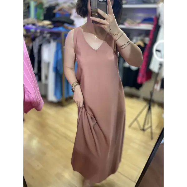 Modal kumaş orj marka basic elbise