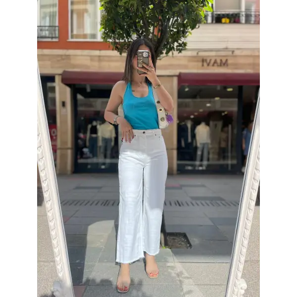 Orijinal Marka Beyaz Jean