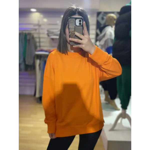 Orj Marka Düz Basic Sweat