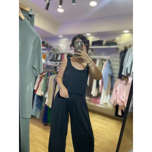 Orj marka Modal kumaş antrasit tulum