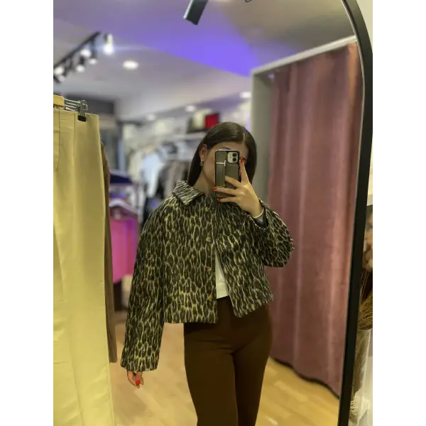 Orj marka model leopar astarlı ceket