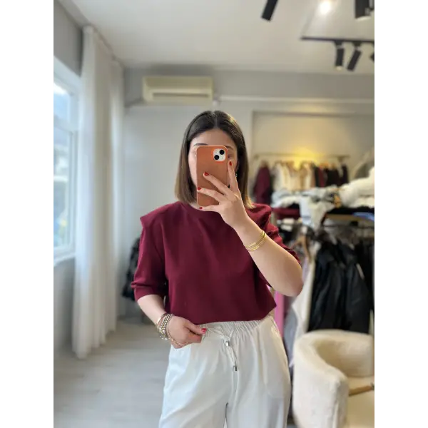 Orj marka tok kumaş bordo vatkalı basic