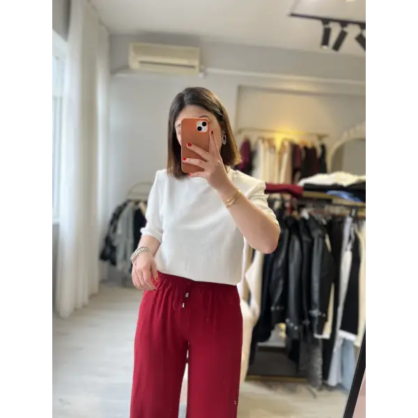 Orj marka tok kumaş vatkalı ekru basic