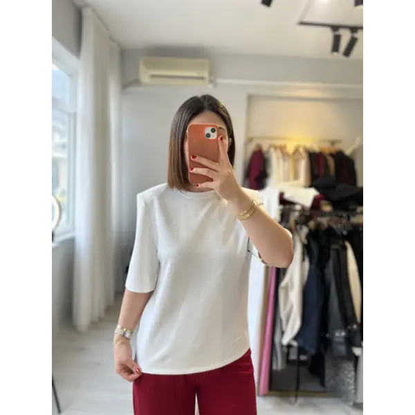 Orj marka tok kumaş vatkalı ekru basic