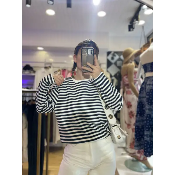 Oversize Çizgili Basic