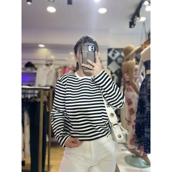 Oversize Çizgili Basic