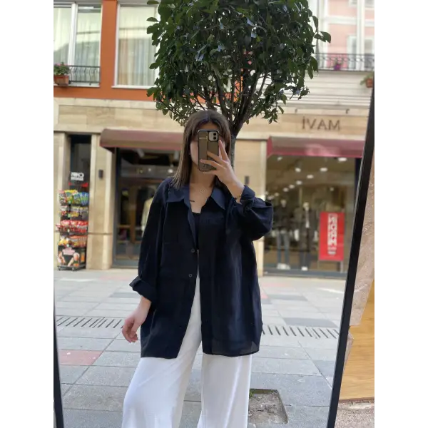 Oversize Düşük Omuz Gömlek