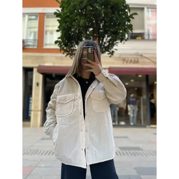 Oversize Mevsimlik Taş Ceket