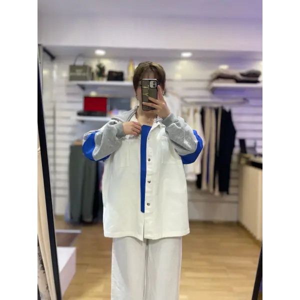 Paraşüt detaylı tasarım oversize ceket