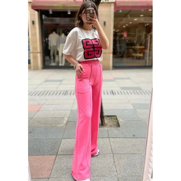 Pembe İspanyol Paça Eşofman