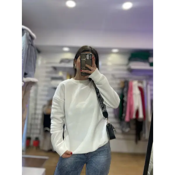 Şardonlu düz basic sweat