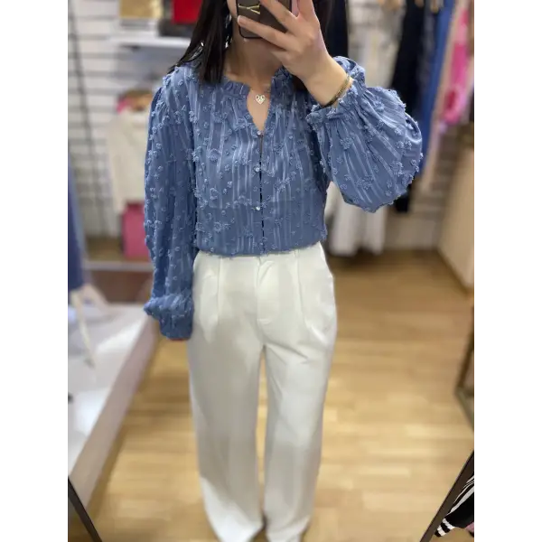 Tasarım mavi gömlek