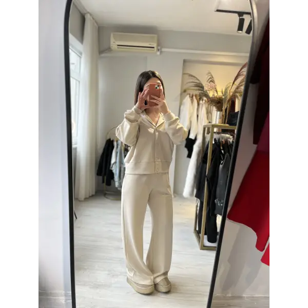 Yeni sezon tasarım çıt çıt detaylı eşofman takımı