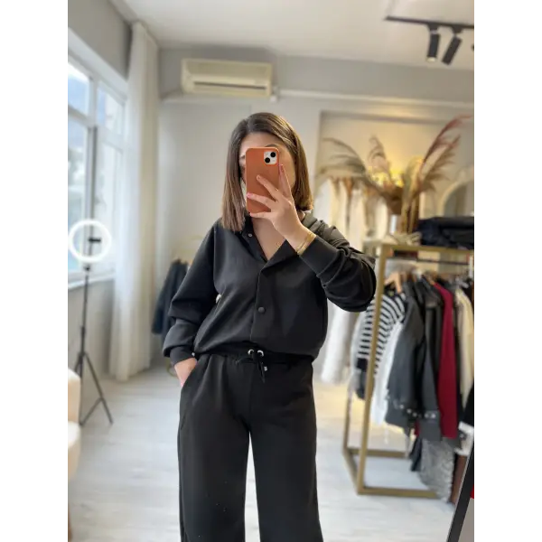 Yeni sezon tasarım çıt çıt detaylı eşofman takımı