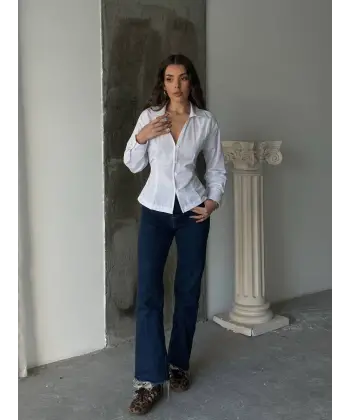 Bağlama detaylı tasarım gömlek