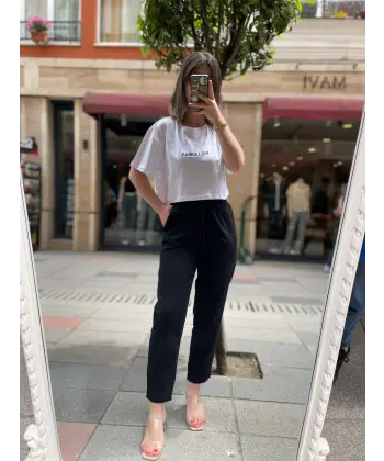 Beli Lastikli Gabardin Pantolon