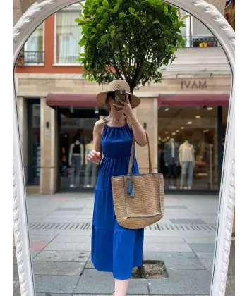 Boncuk Askılı Elbise