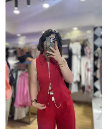 Fermuar detaylı yelek