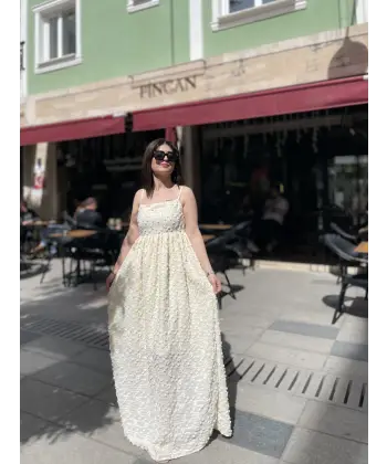 İp askılı orijinal marka tasarım elbise