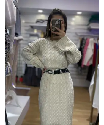 LP Triko uzun elbise