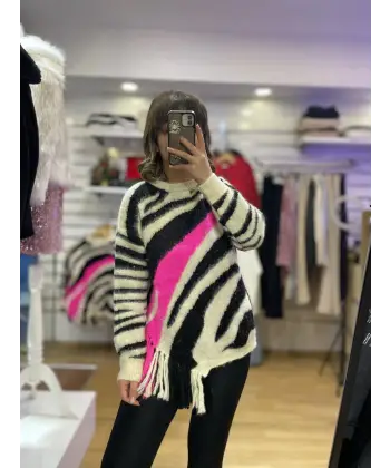 Marka model saçaklı kazak