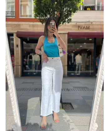 Orijinal Marka Beyaz Jean