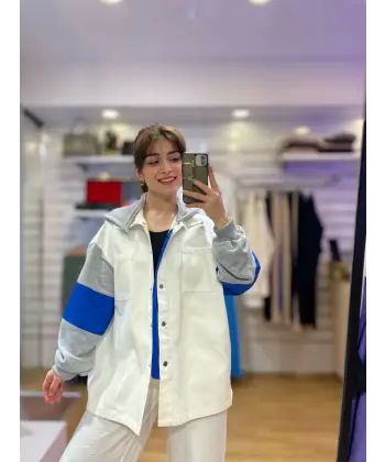 Paraşüt detaylı tasarım oversize ceket