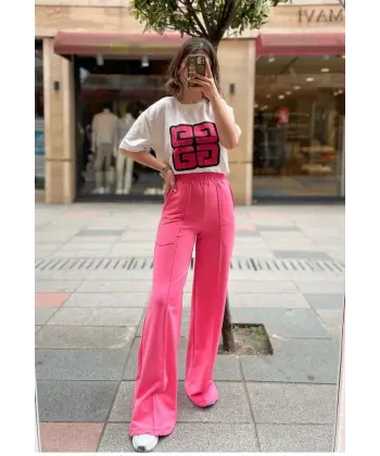 Pembe İspanyol Paça Eşofman