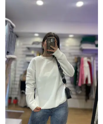 Şardonlu düz basic sweat