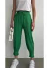 Yeşil Gofre Şalvar Pantolon