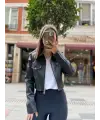 Biker Mat Deri Ceket